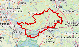 Kaartje van Biesbosch 2019 125 km