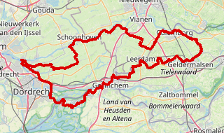 Kaartje van Biesbosch 2020 160 km