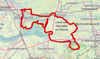 Kaartje van Biesbosch 160 km